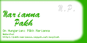 marianna pakh business card