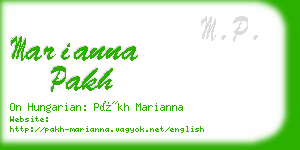 marianna pakh business card
